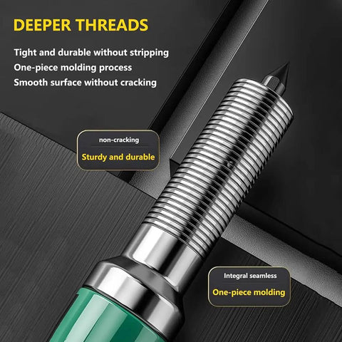 Heavy Duty Hydraulic Gear Puller Kit With Swappable Two Or Three Jaws To Rip Stubborn Bearings Off Axles Made From Quenched Alloy Steel For Handling Fifty Ton Loads Without Leaking Oil Or Bending Claws On Shop Projects, showing deep-thread design.