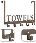 Over The Door Towel Hooks And Wall Mount Rack Heavy Duty Robe Hangers For Bathroom Organizer Detachable Rods