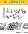 All in One 710 Piece Stainless Steel Screw Nut Bolt Washer Kit with Black Case, Phillips screws, nuts, washers shown.