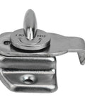 Close-up of a silver heavy duty iron table latch from the Heavy Duty Iron Table Latches And Door Hasps Two Pack Secure Connectors.