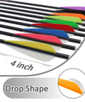 4 Inch Plastic Arrow Vanes Fletching For DIY Arrows, Orange, 50 Pack, Lightweight And Durable TPU Streamlined Vanes For High Wind Stability