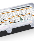 Box of Ultimate Electronics Component Kit With Resistors, Capacitors, Inductors, Diodes, Transistors, Potentiometers, ICs, LEDs.