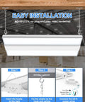 Adjustable Wattage LED High Bay Light 150W 120W 90W, 1.3Ft Linear Hanging Warehouse Lamp installation steps