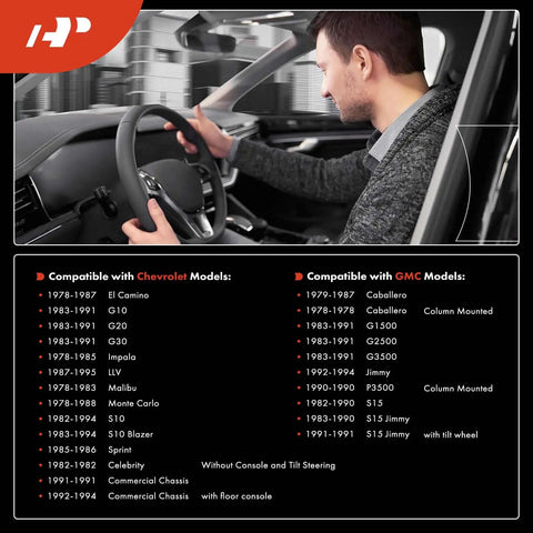 Image showing compatibility list for Heavy Duty Floor Mounted Headlight Dimmer Switch For Classic Chevy And Buick Rides.