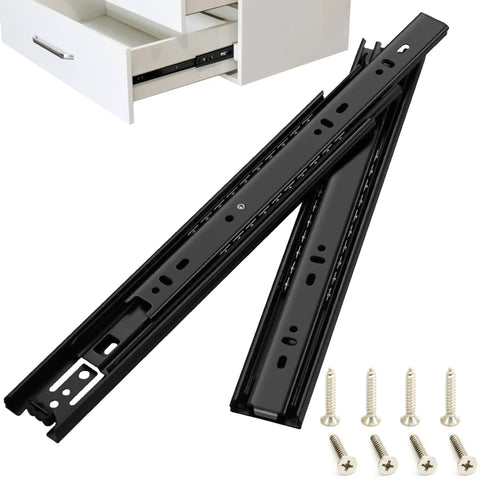 Six Inch Soft Close Full Extension Ball Bearing Drawer Slides For Small Drawers Jewelry Boxes Toolboxes Side Mount 1 Pair Black