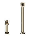 Polished Nickel Direct Drain Waste And Overflow Assembly For Bathtubs Featuring Solid Brass Construction and Push Pop Up Valve.