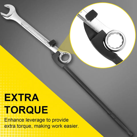 15 Inch Wrench Extender Bar For Maximum Leverage Heavy Duty Torque Multiplier with detailed view of extension attachment