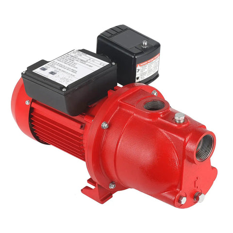 3/4 HP Shallow Well Jet Pump With Dual Voltage 115/230V 13 GPM Cast Iron Self Priming Water Pump For 25 Feet Max Lift