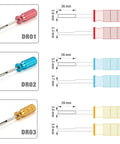 Deutsch Terminal Extraction Tool Kit DT Series 3 Piece Set For Safe Wire Removal From 14 To 24 Gauge Connectors, DR01-DR03 dimensions