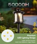 Sweet Low Voltage Outdoor Pathway Lighting Kit 12V 3000K Warm LED Walkway Lights with crackled glass orb, 50000H lifespan