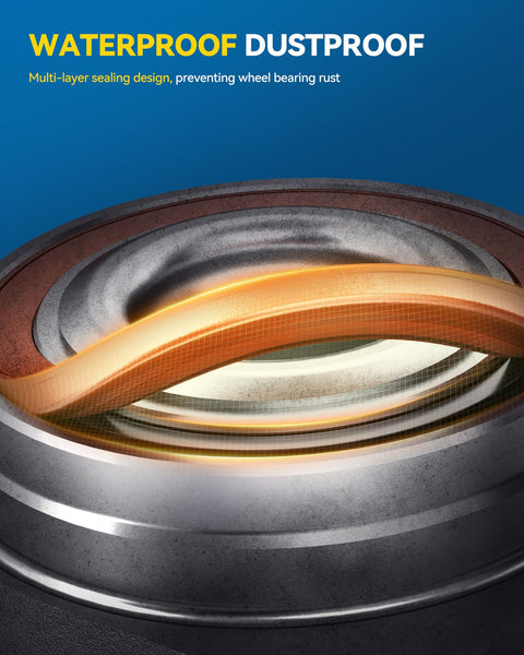 Close-up of multi-layer sealing design on Two Pack Front Wheel Hub Assembly For Subaru Forester 2014 2018 Crosstrek 2016 2021 Impreza 2014 2019 XV Crosstrek 2014 2015 5 Lug Wheel Bearings Hub 513413.