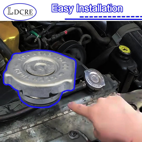 Dodge Radiator Cap Replacement For Journey, Challenger, Charger, Durango, Jeep Grand Cherokee And Chrysler PT Cruiser Plug And Play Cap Fits 52028974AA 52079880AA 55116901AA installed on engine