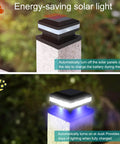 Solar Post Cap Lights Outdoor No Wiring Deck Lighting 52 LED 160 Lumen For 4x4 5x5 6x6 Wooden Posts IP65 Waterproof