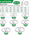 Spring Lock Washer Set 304 Stainless Steel Eight Size Assortment For Home, Workshop, Kitchen And Factory Use with size chart