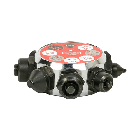 Pro Level 37 Degree Flare Die Set For Brake Line Kits With Seven Fast Swap Forming Dies And Sturdy Turret Base Built To Lay Down Crisp Clean Flares On Standard Brakeline Tubing For Weekend Grinders