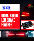 60X Plus Universal Brake Flasher For Stop Bulbs And Tail Lights With Pre Programmed Patterns Rapid Flash Low Flash And Steady LED Relay Upgrade.