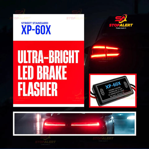 60X Plus Universal Brake Flasher For Stop Bulbs And Tail Lights With Pre Programmed Patterns Rapid Flash Low Flash And Steady LED Relay Upgrade.