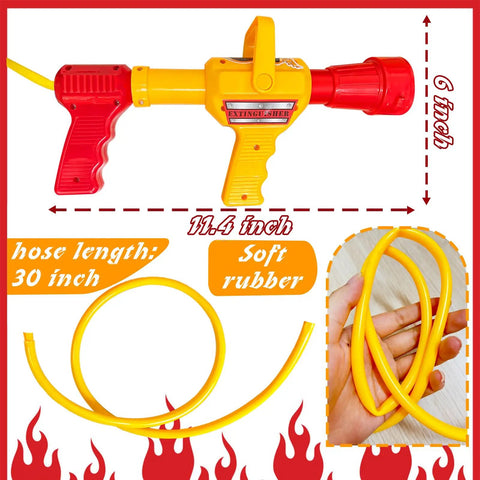 Super Cool Firefighter Water Gun Backpack Set for Kiddos Includes Long Range Hose Shooter and Mini Fire Extinguisher Squirter Hella Fun Summer Blast Kit for Kids Pool Parties and Yard Hangouts