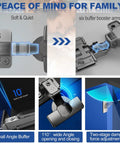 Inset Soft Close Cabinet Hinges for Frameless Kitchens, 4 Pack Self Closing Hinge Features