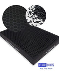 Replacement Filter Compatible With Membrane Solutions MSA3 Series Air Purifiers Featuring Top Notch H13 True HEPA And Activated Carbon Multi Layer Filtration Pack Of 2 close-up with carbon structure detail