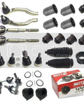 Suspension Refresh Kit with Arm Bushing and Ball Joint for 2005-2014 Nissan Frontier D40 4x4 showing parts and packaging