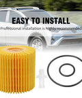 5Pcs Oil Filter Kit 04152-YZZA1 Replacement For Toyota Avalon Camry RAV4 Sienna ES300h ES350 IS200t RX350 RX450h And Lexus Models Top Quality Pro Grade Car Oil Filter Set with installation instructions