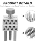 Ultra Portable Mini Vise For Hobbyists And Crafters, A Multi Function Tabletop Bench Clamp For Model Building, Painting, Soldering, Jewelry Making, And Tiny Parts Handling With Locking, No Slip Grip; silver metal body with threaded knob