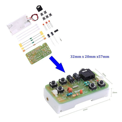 Hands On FM Radio Soldering Kit For Makers And Students 76MHz 108MHz Build A Simple Radio Module components and dimensions