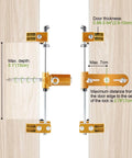 DIY Friendly Door Lock Hole Opener Kit For Wooden Doors Pro Grade Mortiser Jig with adjustable slide rails installed on door