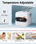 Instant Hot Water Under Sink Heater 2.1 Gallon Tank With 1500 Watts features adjustable temperature control and dual faucet output.
