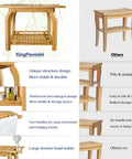 Comparison of Two Tier Bamboo Shower Bench For In Shower Use 25 Inch Waterproof Bath Stool With Storage Shelf No Slip Feet.