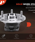 Rear Wheel Bearing And Hub Assembly 5-Lug Direct-Fit Replacement For Toyota Camry 2018-2024 shown with studs visible