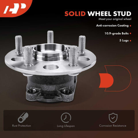Rear Wheel Bearing And Hub Assembly 5-Lug Direct-Fit Replacement For Toyota Camry 2018-2024 shown with studs visible