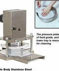 Killer Quality Electric Pizza Dough Presser And Pastry Roller Sheeter with stainless steel body and removable tray for easy cleaning.