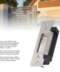 Heavy Duty 12V Electric Strike Lock Built Like A Tank For Ironclad Door Security And Plug And Play Access Control Installation Fits Standard Cylindrical Latch Sets And Entry Doors, stainless steel design.