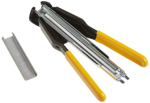 Hog Ring Pliers Kit With Spring Loaded Magazine And 1000 Hog Rings, Heavy Duty Case Hardened Steel Pliers, One Hand Operation