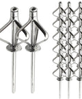 Heavy Duty Aluminum Pop Rivets With 304 Stainless Steel Mandrel And Lightweight Cap For Auto Marine And Outdoor Projects Delivering Rock Solid Lock Against Vibration Burr Free Joints Rust Resistant Build 20 Pieces, close-up and 20-count pack