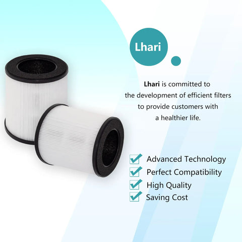 Two 3 In 1 H13 True HEPA Filter Replacements For B-D02L Air Purifiers With Pre Filter For Pet Hair