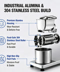 Heavy Duty Cheese Shredder Machine 550W For Commercial Kitchens, Stainless Steel Parmesan Grater Powder Mill With Safety Guard