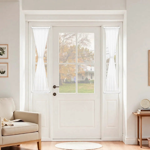 2 Pack Small Spring Tension Curtain Rods 8 To 12 Inch No Drill For Slim Window Cupboards And Closet Sidelights White