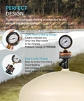 Sixcow black high-flow manual relief valve with pressure gauge for pool/spa filter