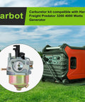 Carburetor for Predator Generators, Fits 212cc And 208cc 6.5HP 7HP Engines shown with generator