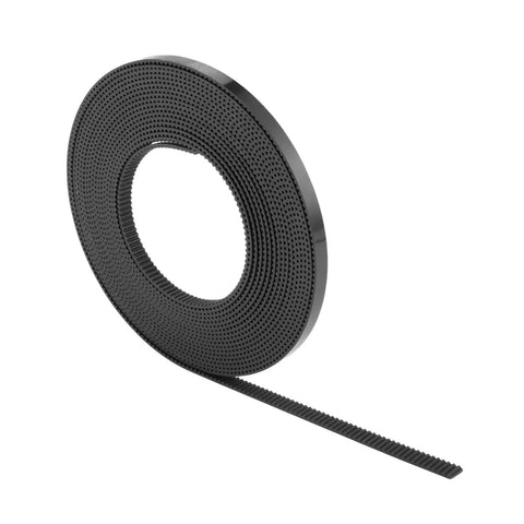 Solid Grip 6Mm GT2 Timing Belt For 3D Printers Steel Reinforced Polyurethane Coating Black Open Design on a spool