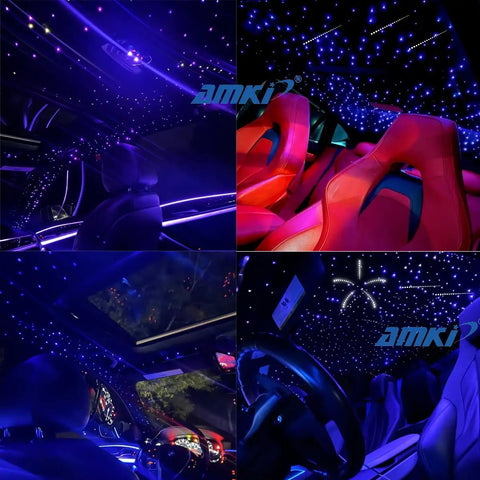 Dope Twinkle Meteor Shooting Star Fiber Optic Kit With 16W Light for car headliner, RGBW lights creating star effect