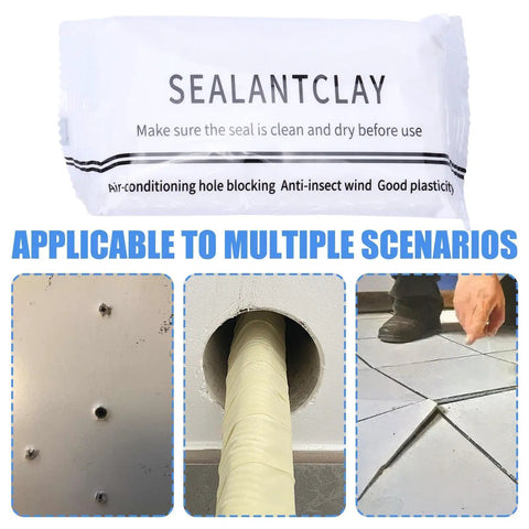 DIY Sealing Putty For Wall Holes And Cracks Waterproof Duct Mastic Sealant Paste For Plumbing Drains And Door Openings Quick Repair