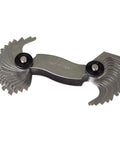 Pro Grade Screw Pitch Gauge With 30 Leaves For 6 To 60 TPI English Thread Gauge Tool Built Tough From Hardened Steel shown folded