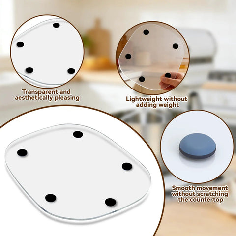 Heavy Duty Stand Mixer Slider For K5SS And Pro 500 Series, transparent design, stable glide with five black pads for easy use