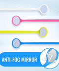 Disposable Dental Inspection Mirrors 40 Count With Anti Fog 6.3 Inch Handles Mouth Mirror For Teeth Check Oral Care Tools For Dentist Household And Home Use Four Color Set, anti-fog mirrors