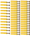 50 Piece Stainless Steel Wall Anchors And Screws Kit For Drywall Mounting, Beefy Hold For Home Improvement, Reliable Anchors And M6x30 Screws For Cabinets, Shelves, Decor, And More, Includes Multiple Sizes, yellow plastic anchors with screws
