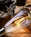 Dimmable Vintage LED Edison Bulbs 8W Equivalent To 100W ST64 Antique Filament Bulbs With 95 CRI Warm White 2700K 1200 Lumens